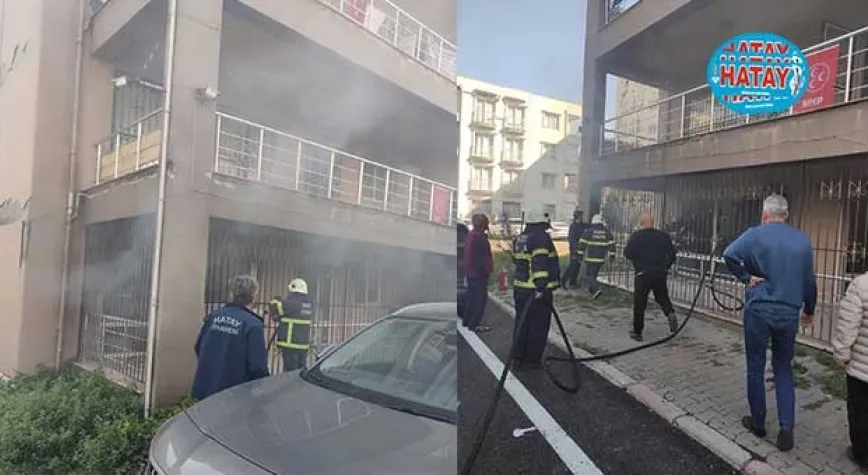 YANAN APARTMAN DAİRESİNDE MADDİ HASAR OLUŞTU