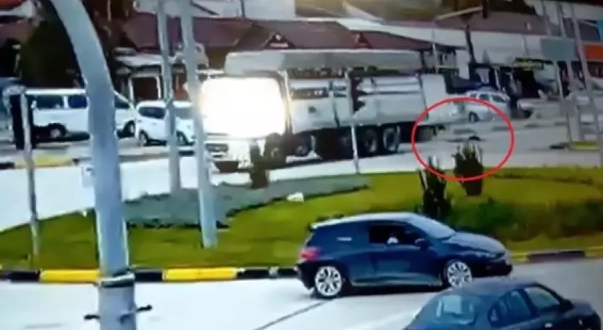 Yayanın öldüğü kaza kamerada