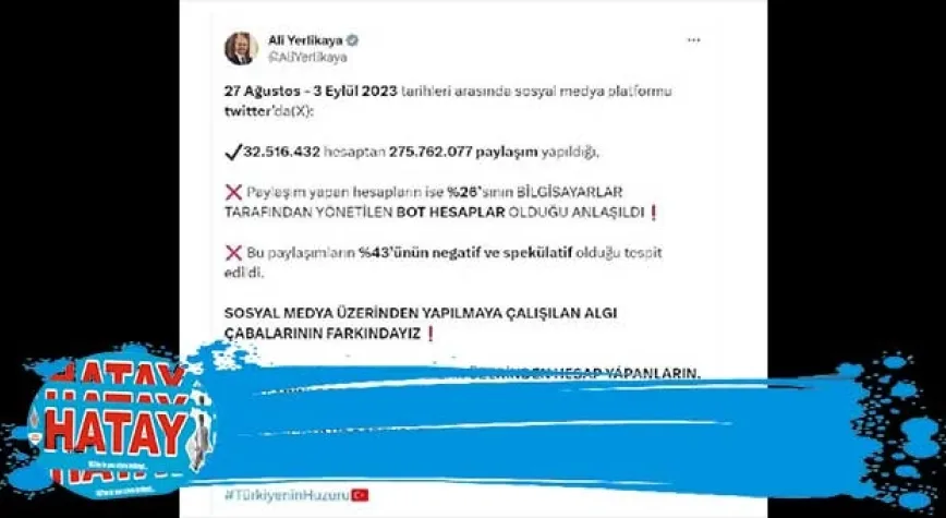 YERLİKAYA: ÇABALARINI BOŞA ÇIKARACAĞIZ