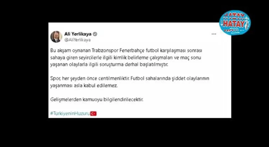 Yaşananlar ile ilgili soruşturma başlatılmıştır