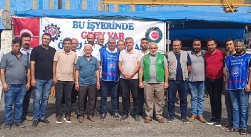 YOLBULAN EMEKÇİLERİNİN GREVİNE DESTEK DEVAM EDİYOR