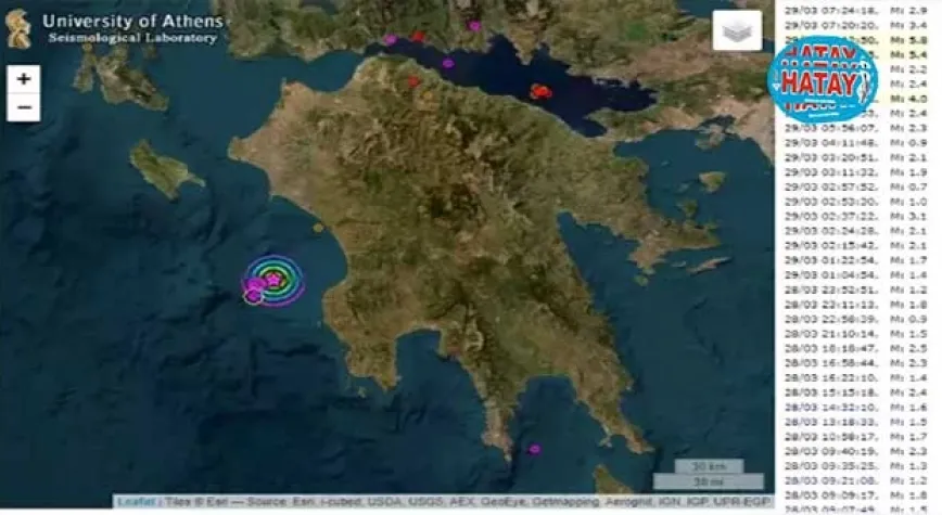Yunanistan’ın güneyinde, denizde 5.8’lik deprem
