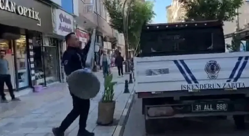 Zabıtadan yol ve kaldırım işgalleriyle mücadele